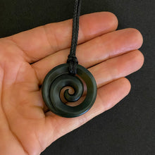 Load image into Gallery viewer, Medium Dark Koru Pendant
