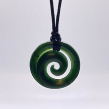 Load image into Gallery viewer, Medium Dark Koru Pendant
