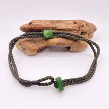 Load image into Gallery viewer, Olive, Dark Green Cord Single Beaded Bracelet

