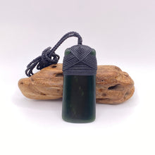 Load image into Gallery viewer, Dark Pounamu Cross-bound Toki Pendant
