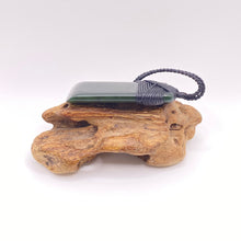 Load image into Gallery viewer, Dark Pounamu Cross-bound Toki Pendant
