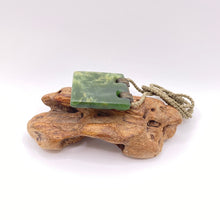 Load image into Gallery viewer, Marsden Flower Jade Square Koru Pendant
