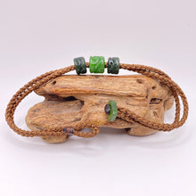 Load image into Gallery viewer, Brown Cord Three Beaded Bracelet
