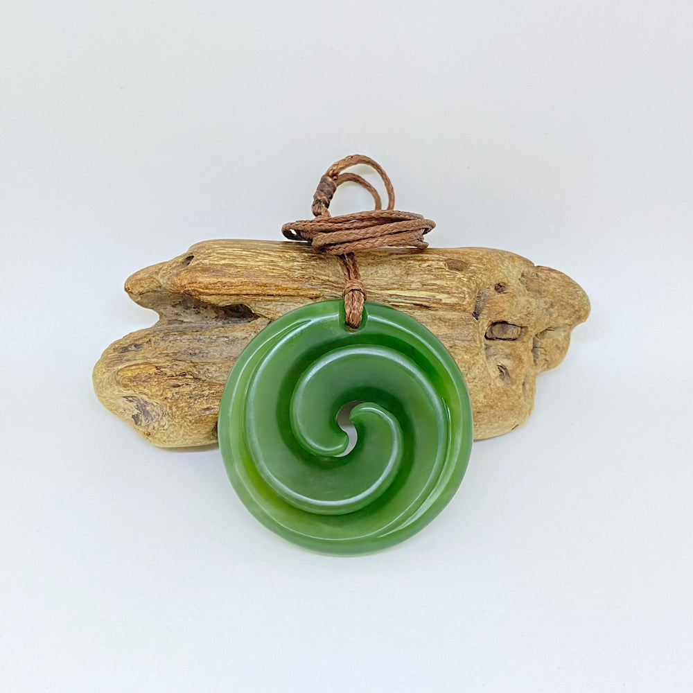 Jade hot sale spiral necklace