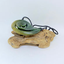 Load image into Gallery viewer, Marsden Flower Jade Koru Pendant

