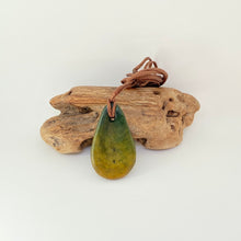 Load image into Gallery viewer, Small Flower Jade Roimata Drop Pendant
