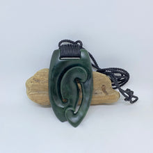 Load image into Gallery viewer, Dark Pendant with ridge knot binding
